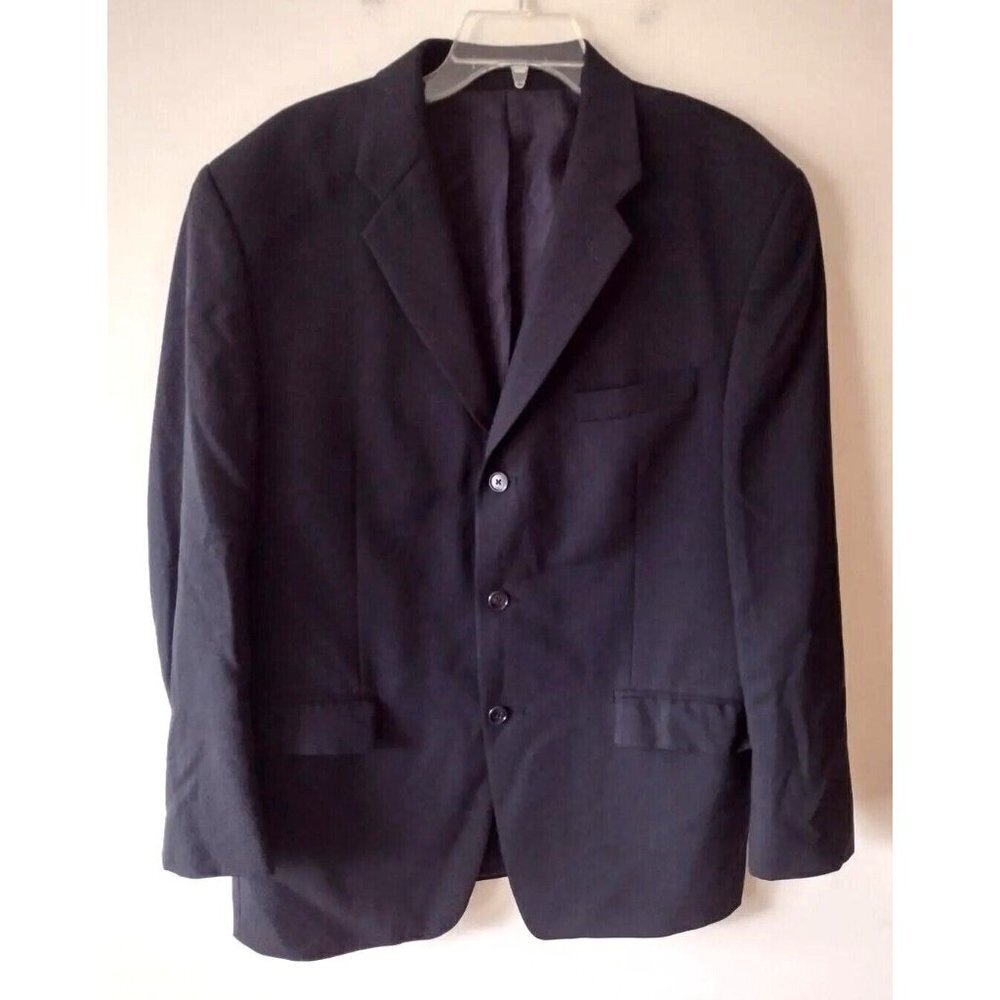 Calvin Klein Lord & Taylor Wool Suit Jacket 42R Navy Blue 3-Button Blazer Canada